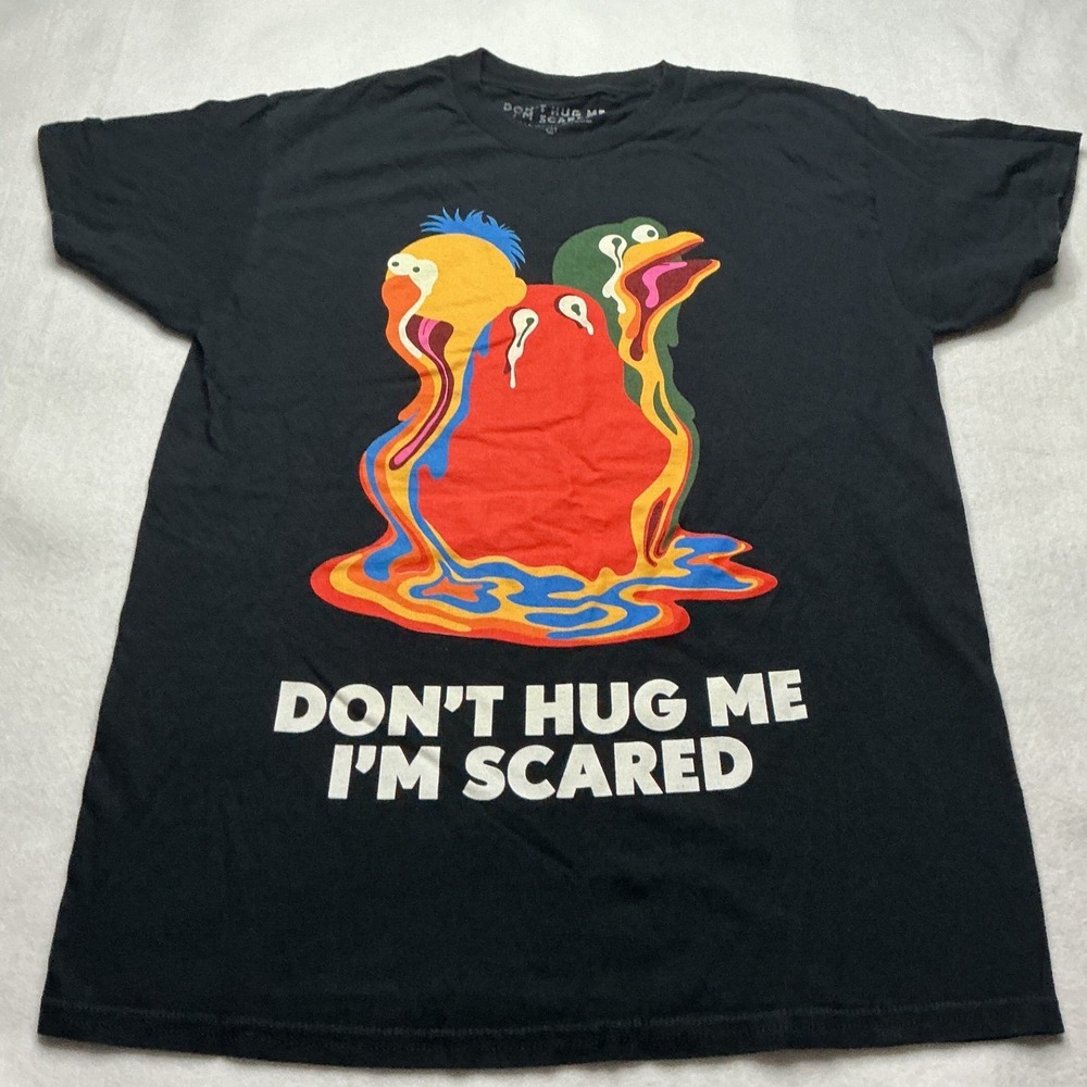 Don't Hug Me I'm Scared DHMIS Graphic T-Shirt Black Mens Medium